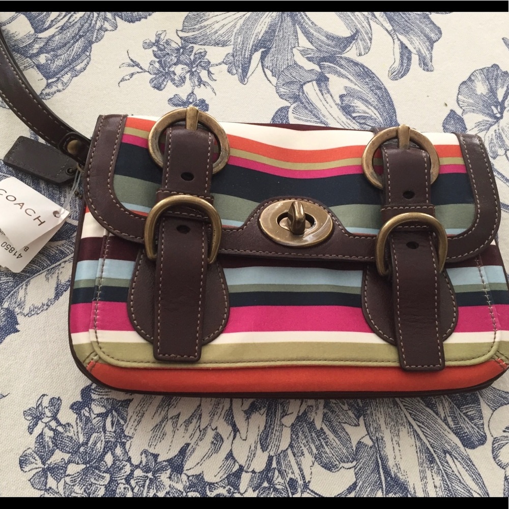colorful coach purse